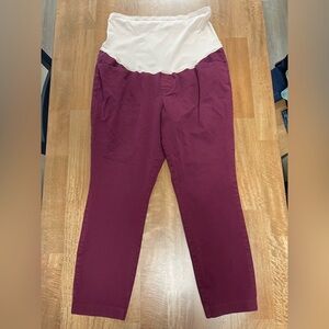 Old Navy Maternity Pixie Pants Burgundy